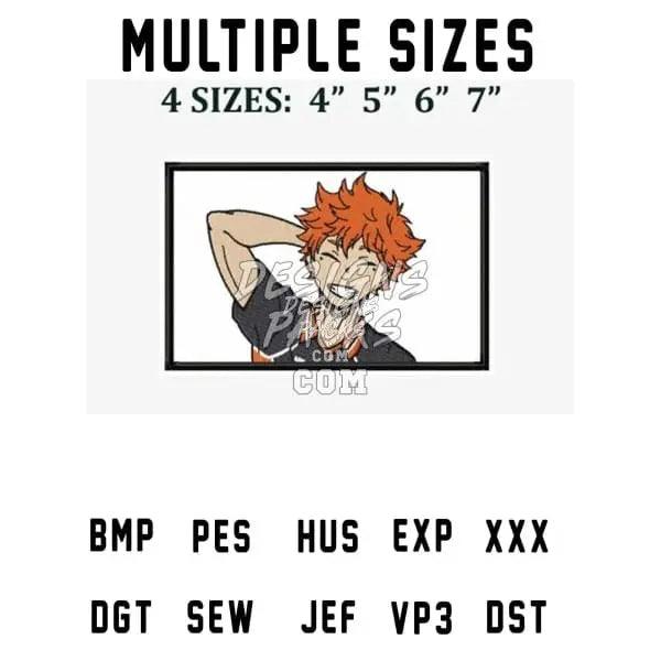 Boxed Shoyo Hinata  Anime Embroidery Design designspacks