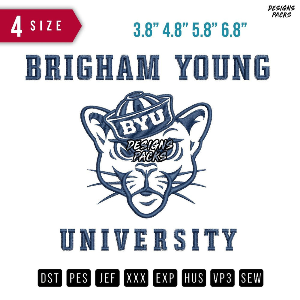 Bringham Young University Embroidery Design
