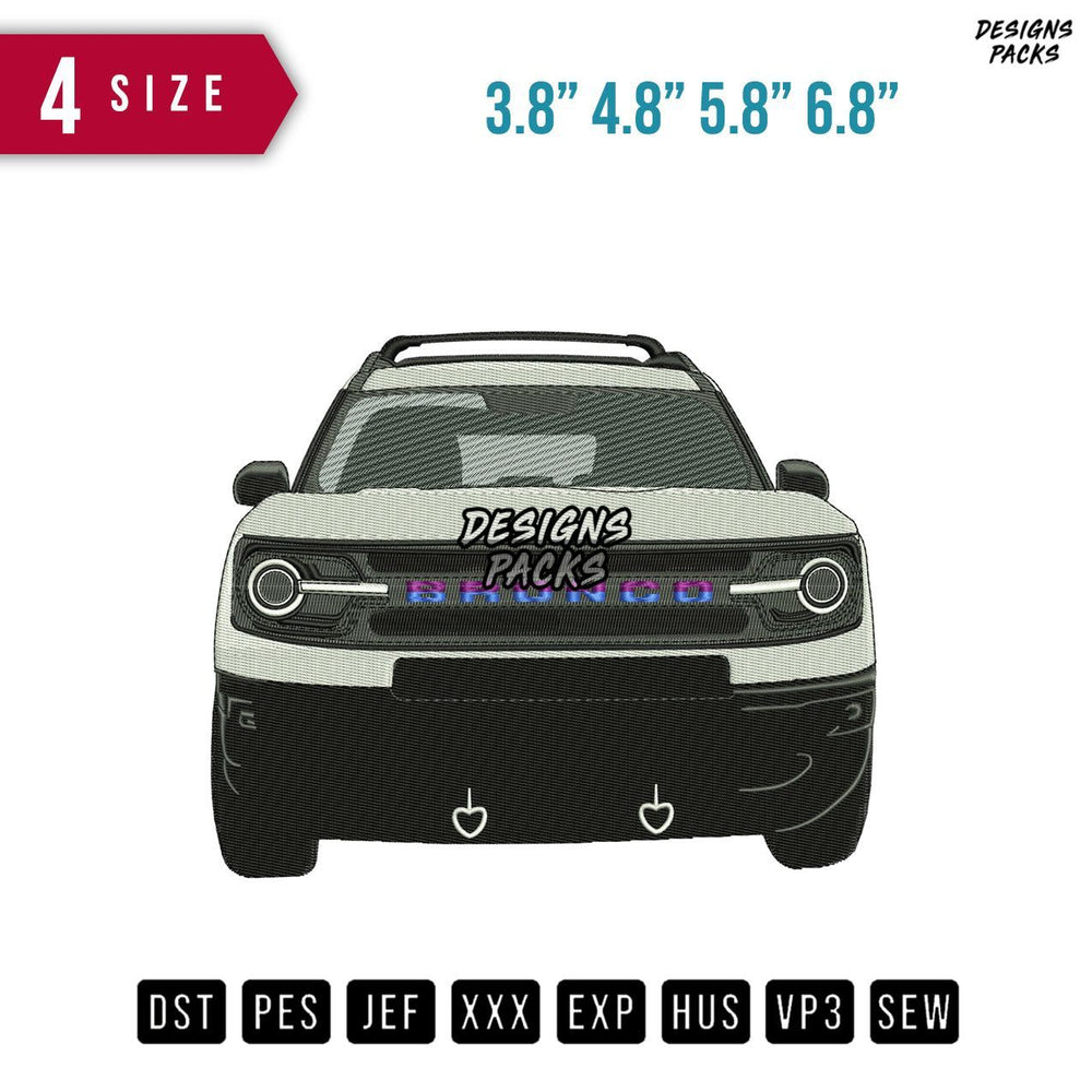 Bronco car Embroidery Design