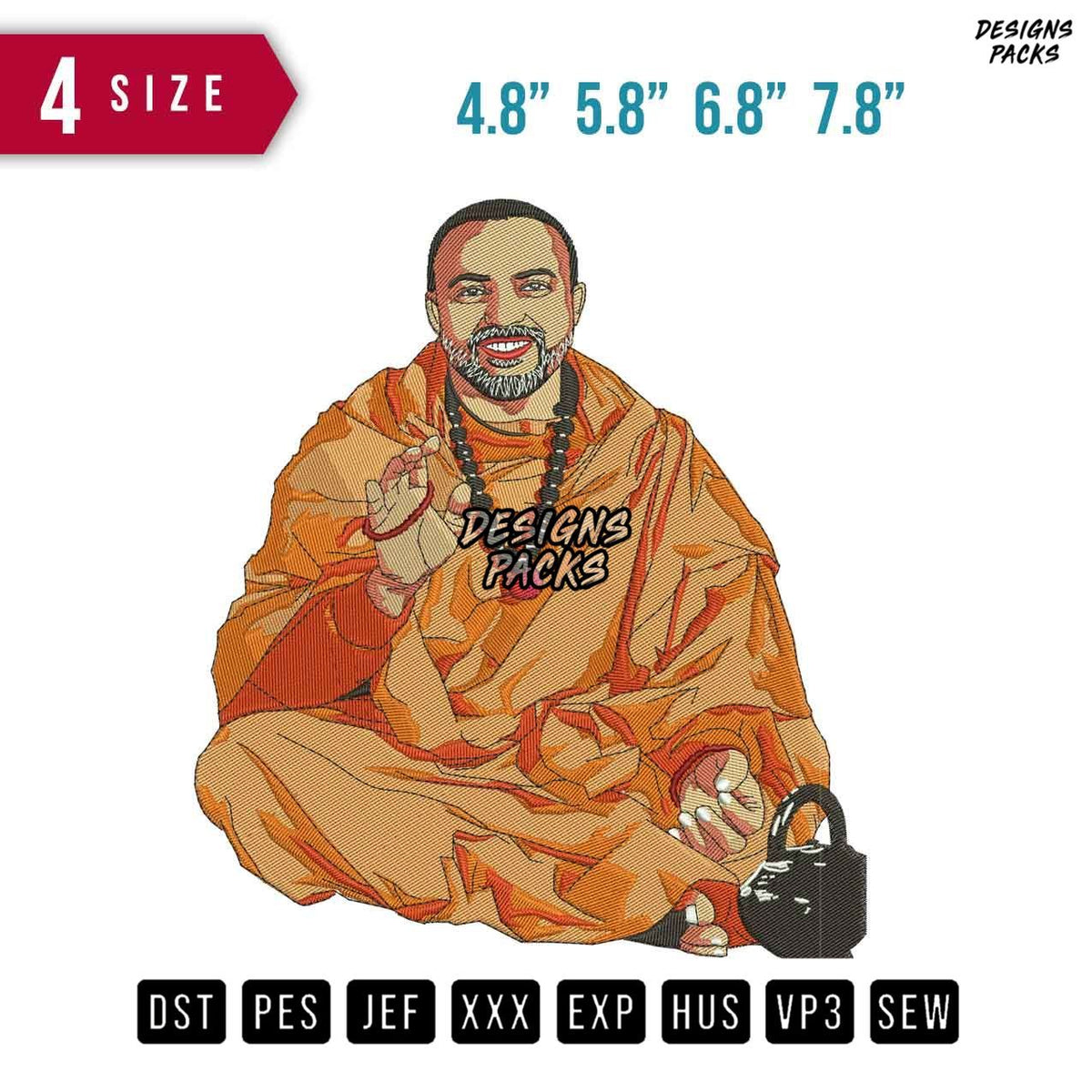 Budhaism Embroidery Design