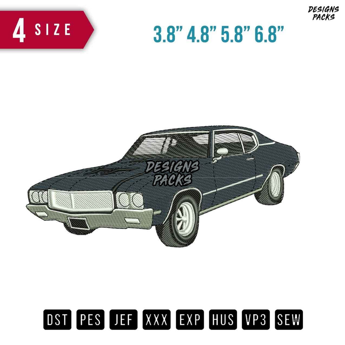 Buick Gran car Embroidery Design