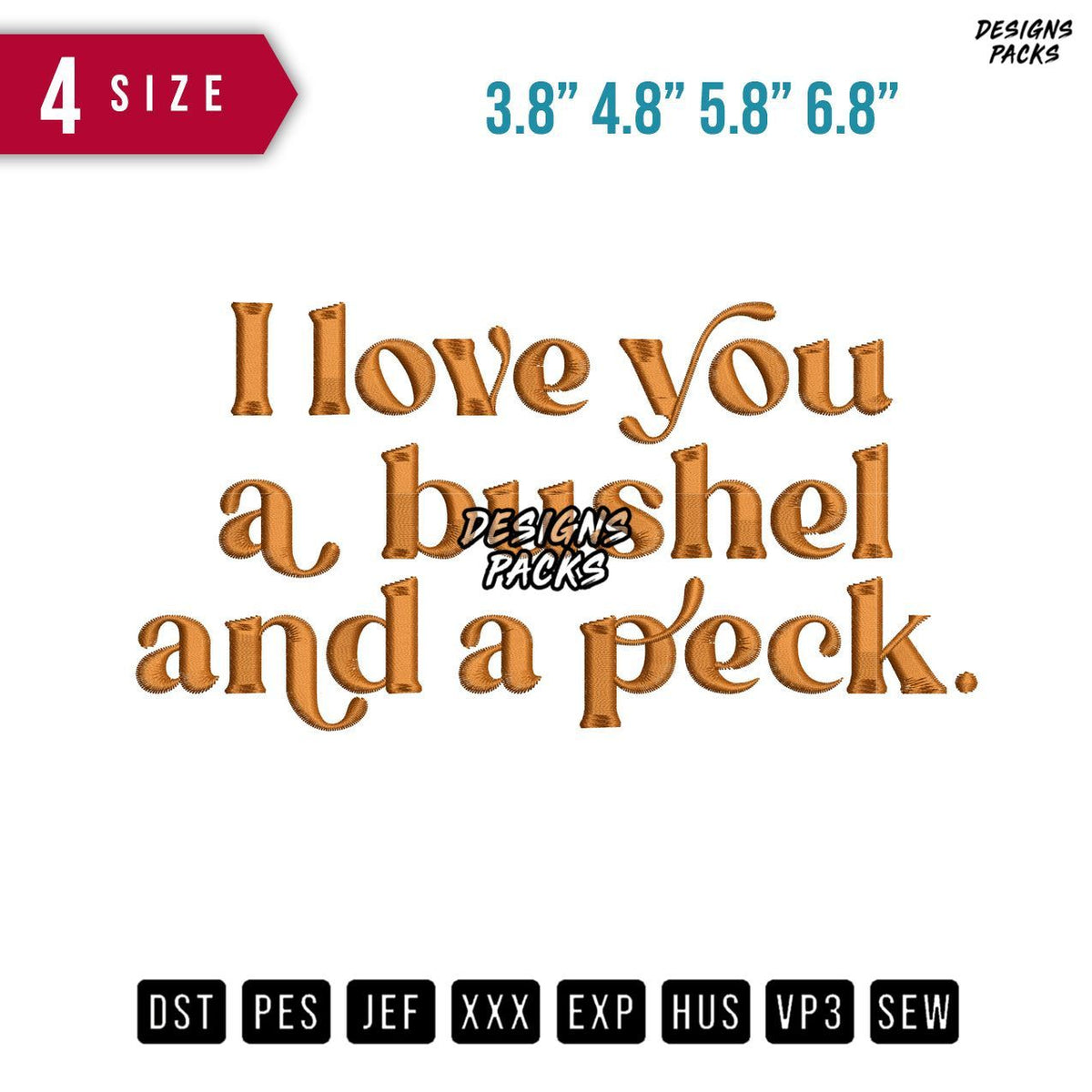 Bushel Peck Embroidery Design