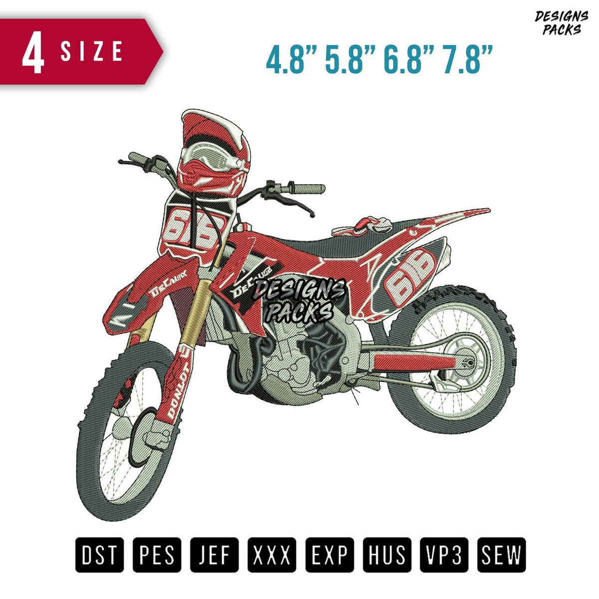 CRF 450R Embroidery Design