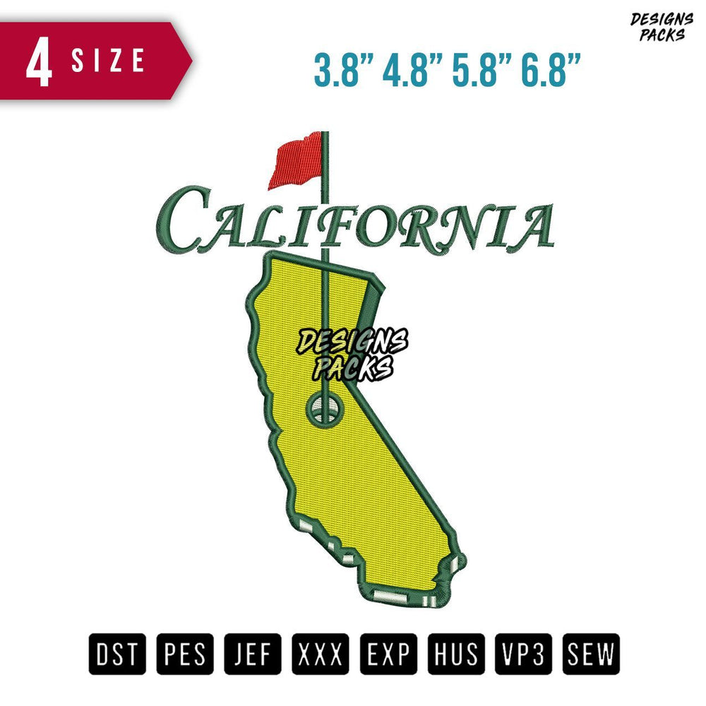 California Embroidery Design