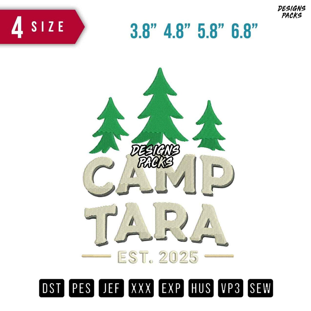 Camp Tara Embroidery Design