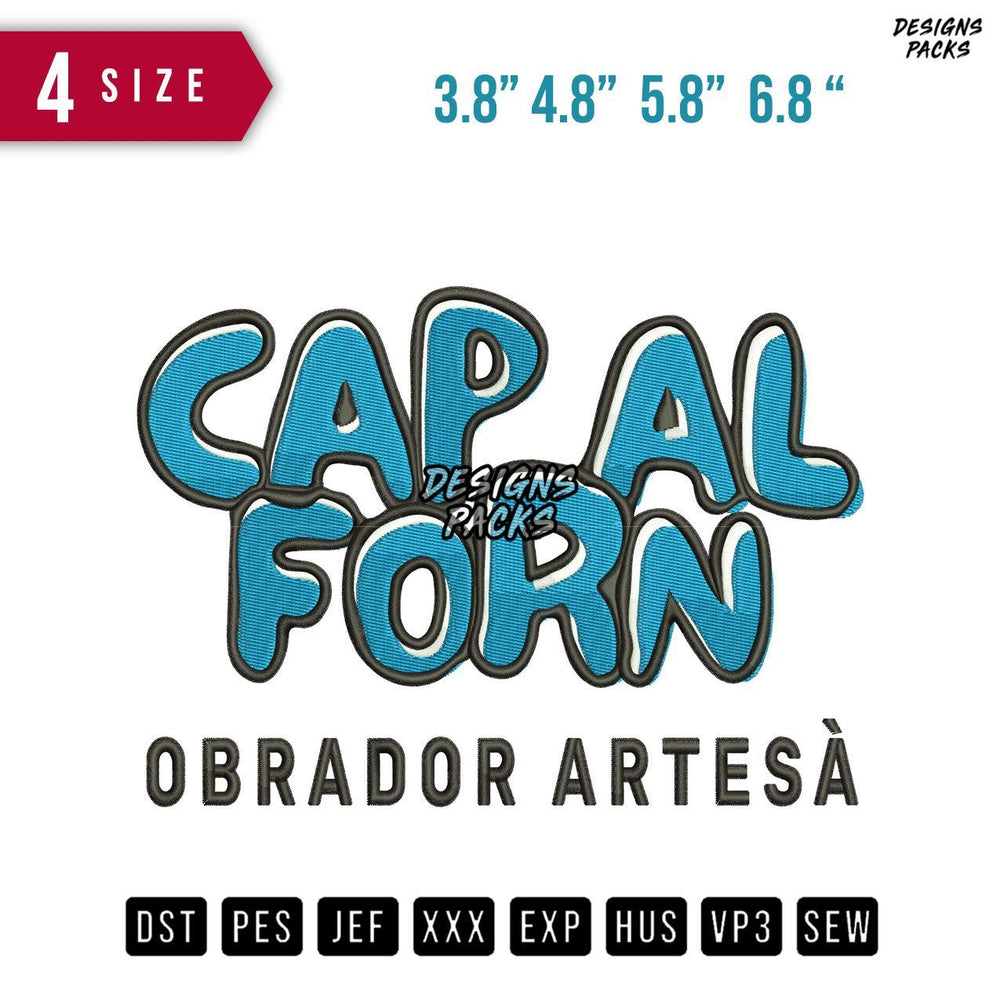 Cap al Embroidery Design