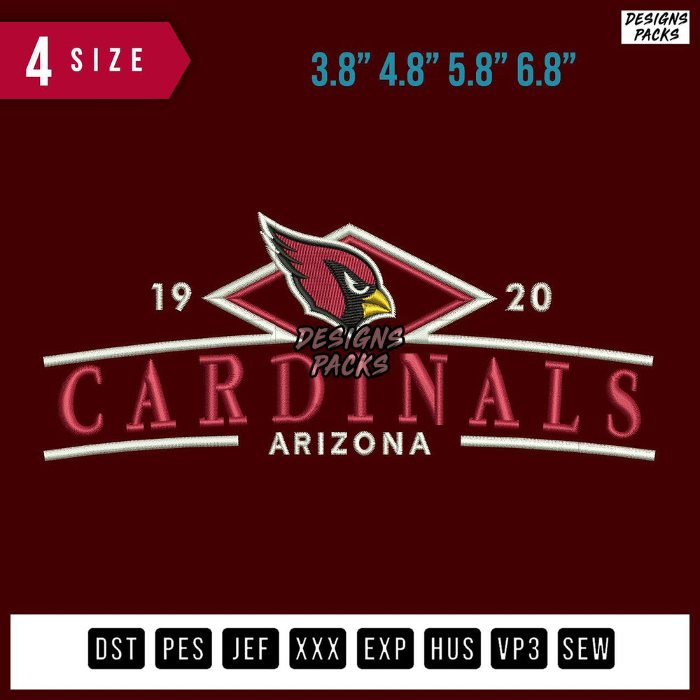 Cardinals Embroidery Design