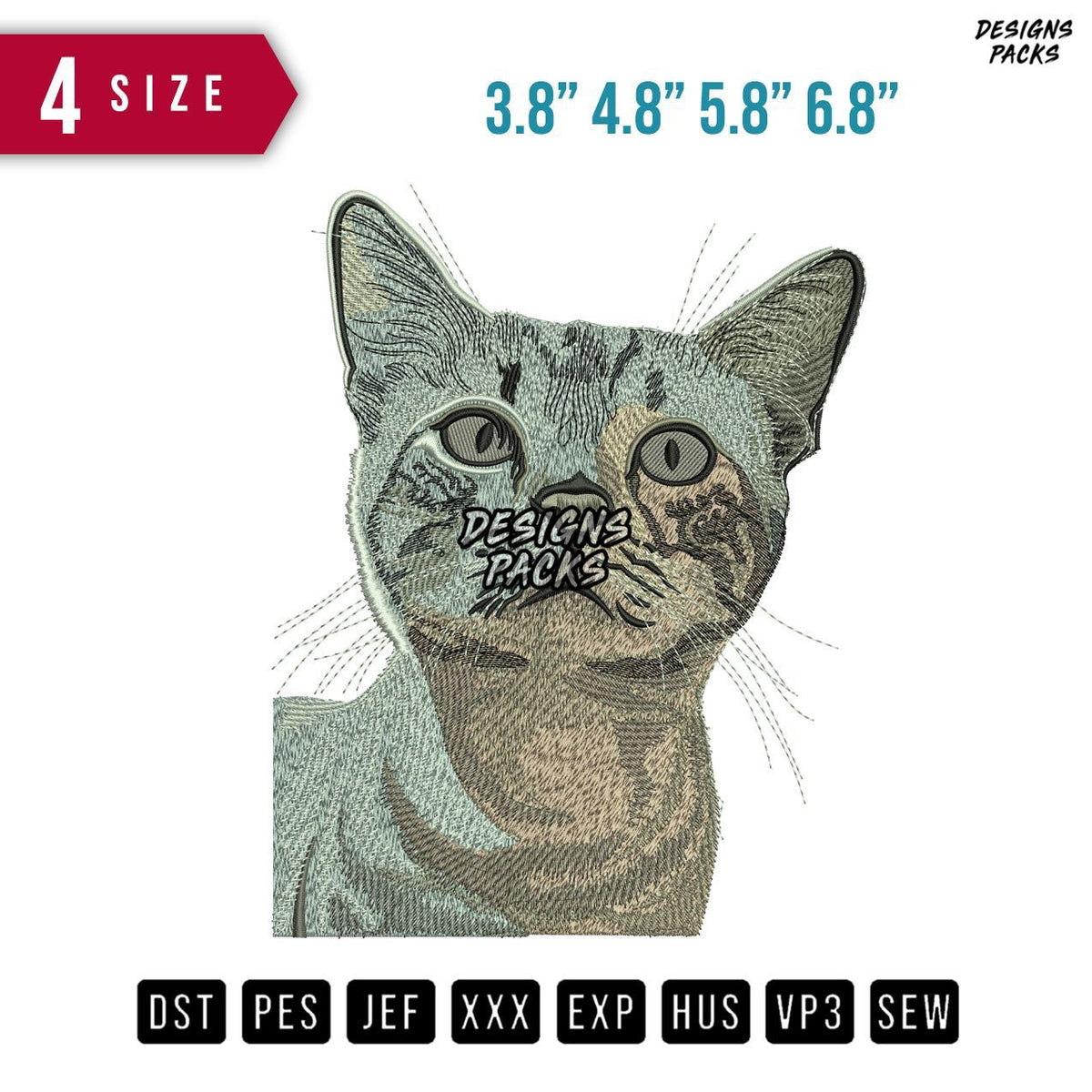 Cat Head Realty Embroidery Design