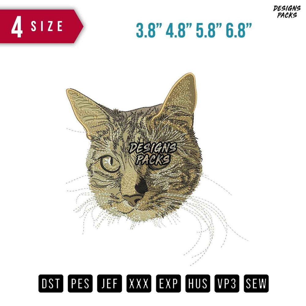 Cat Love Necklace Embroidery Design