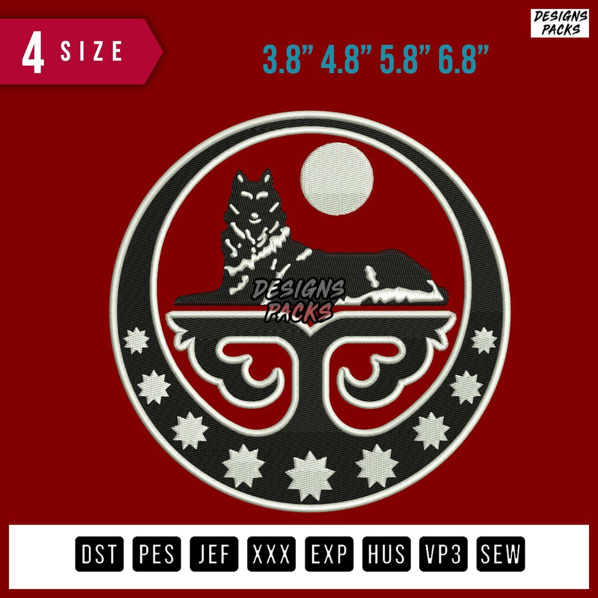 Chechen Republic Of Ichkeria Embroidery Design