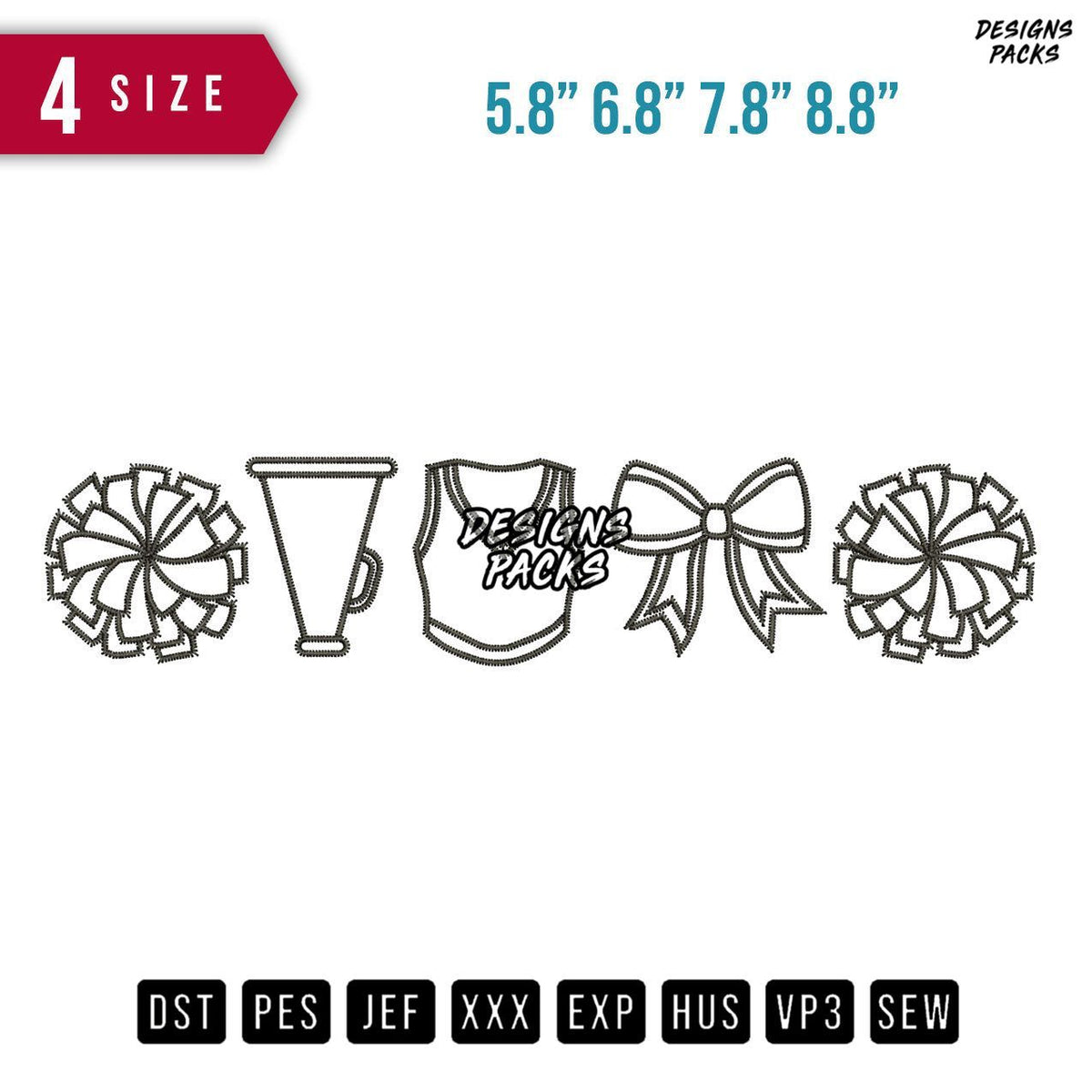 Cheers icon Embroidery Design