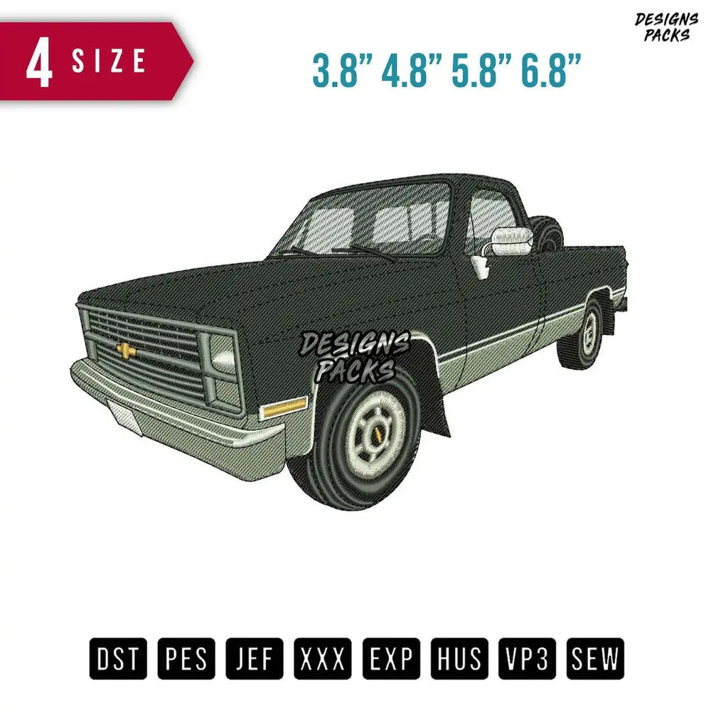 Chevrolet Pickup Embroidery Design