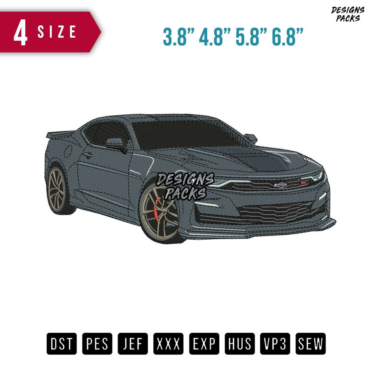 Chevrolet Sport Embroidery Design