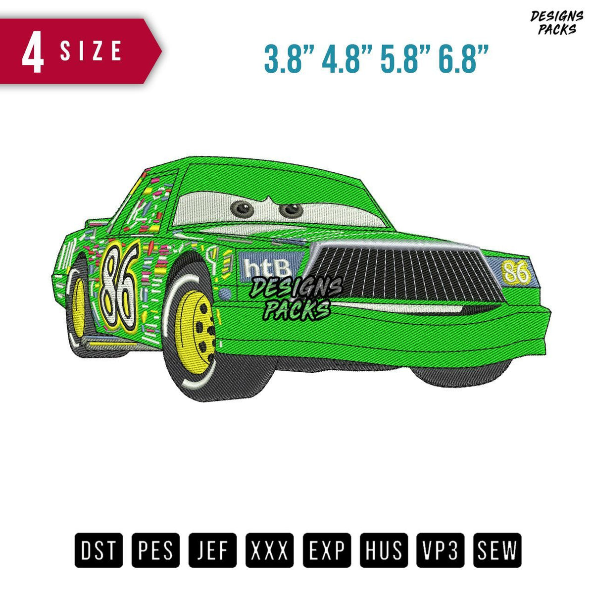 Chic Hick Car Embroidery Design