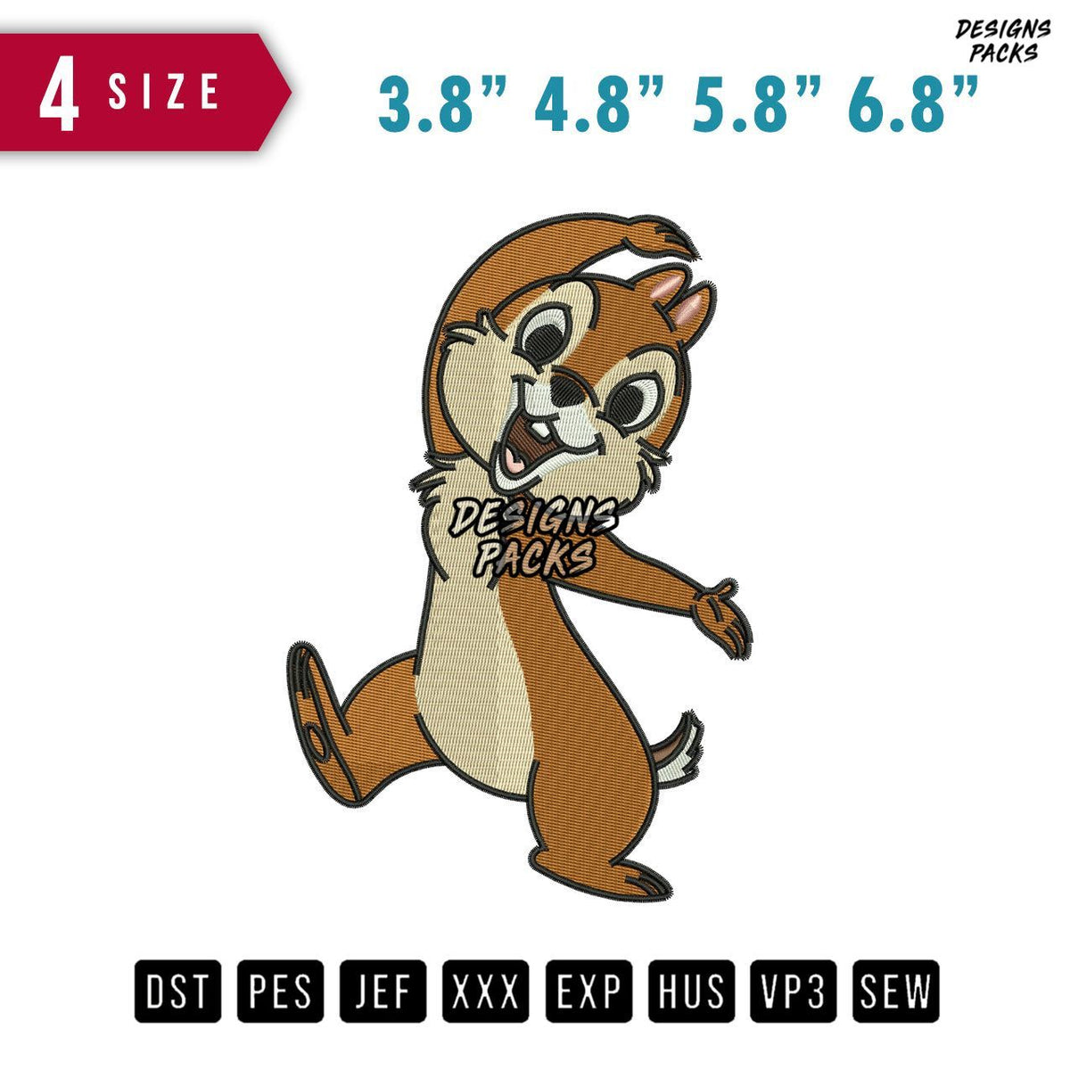 Chip Disney Embroidery Design