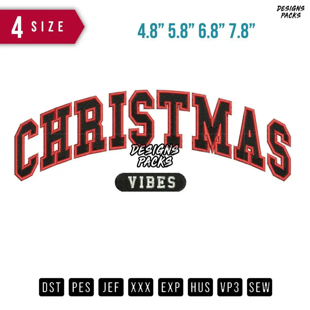 Christmas Vibes Embroidery Design