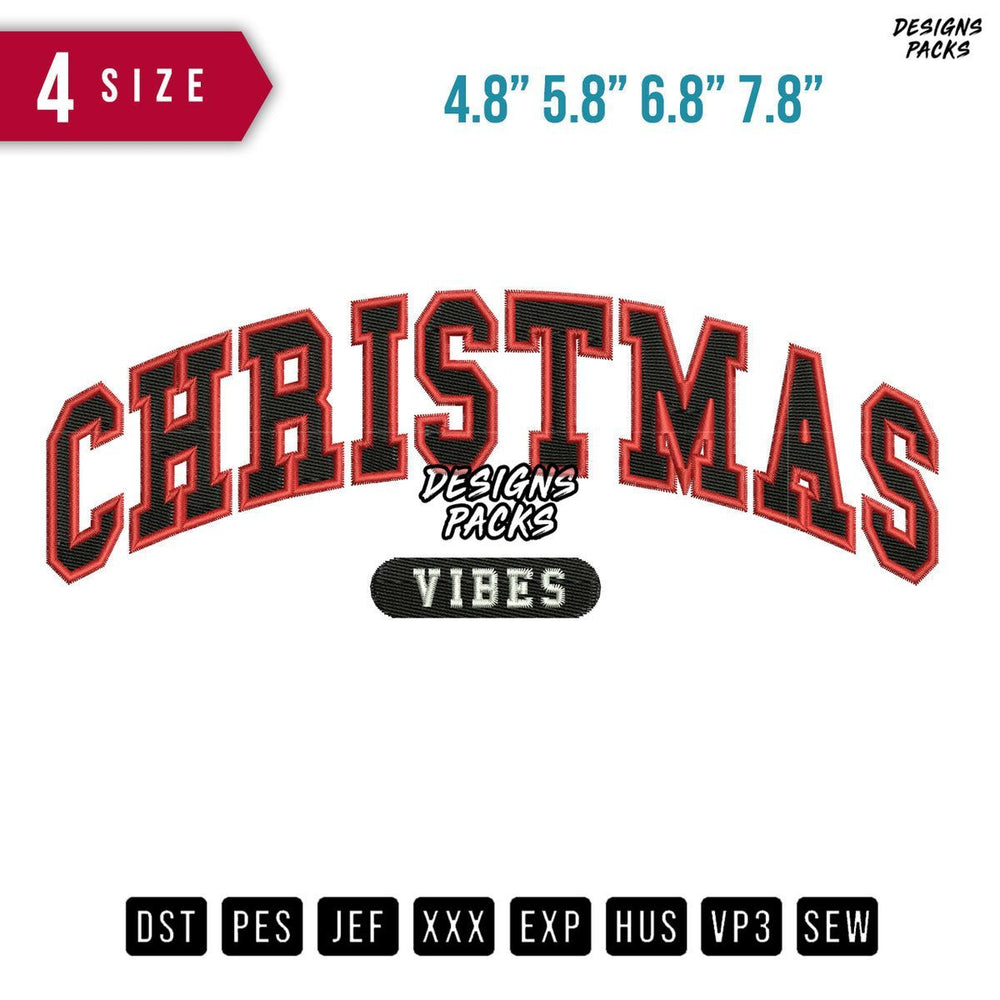 Christmas Vibes Embroidery Design