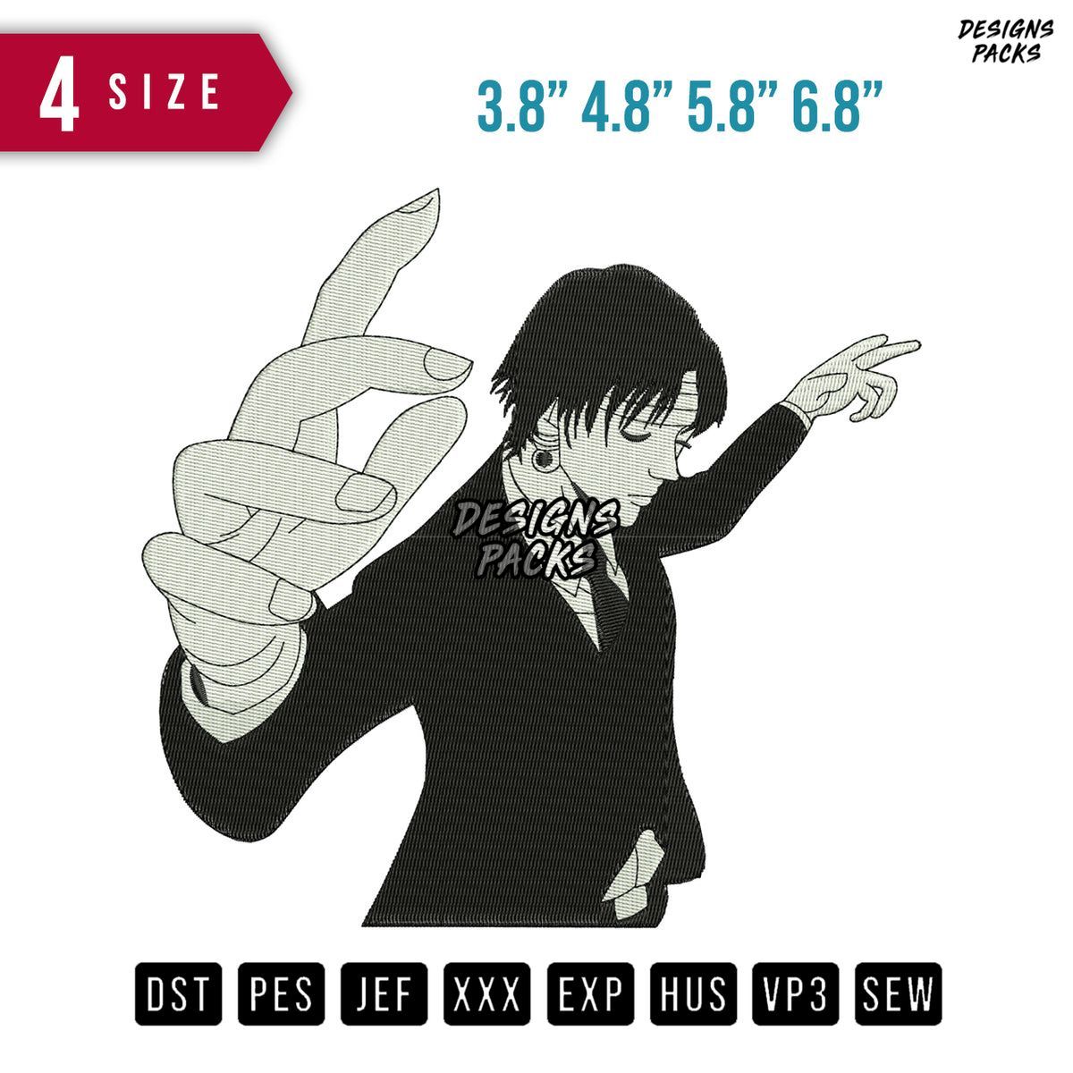 Chrollo Lucilfer Anime Embroidery Design