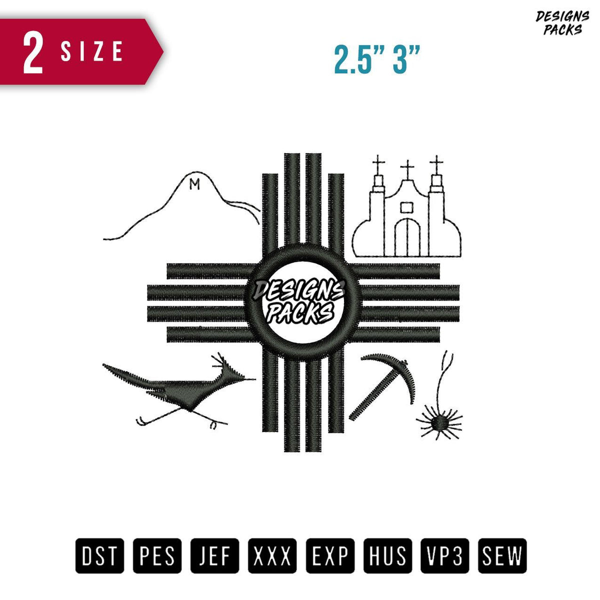 City Of Socorro B Embroidery Design