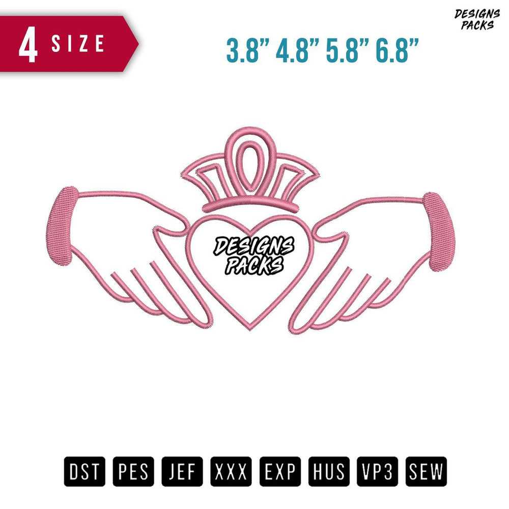 Claddagh Embroidery Design