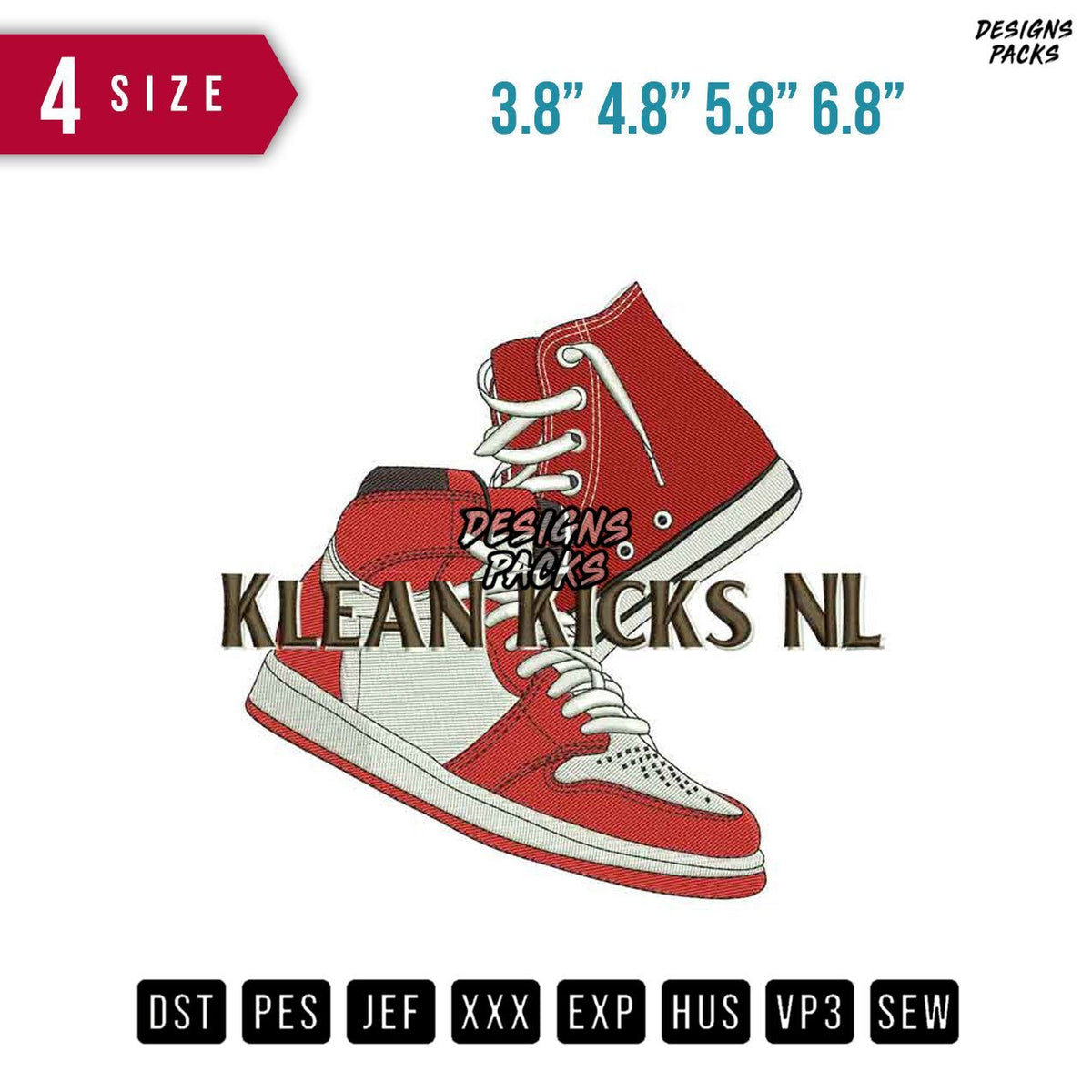 Klean Kick Shoes Embroidery Design