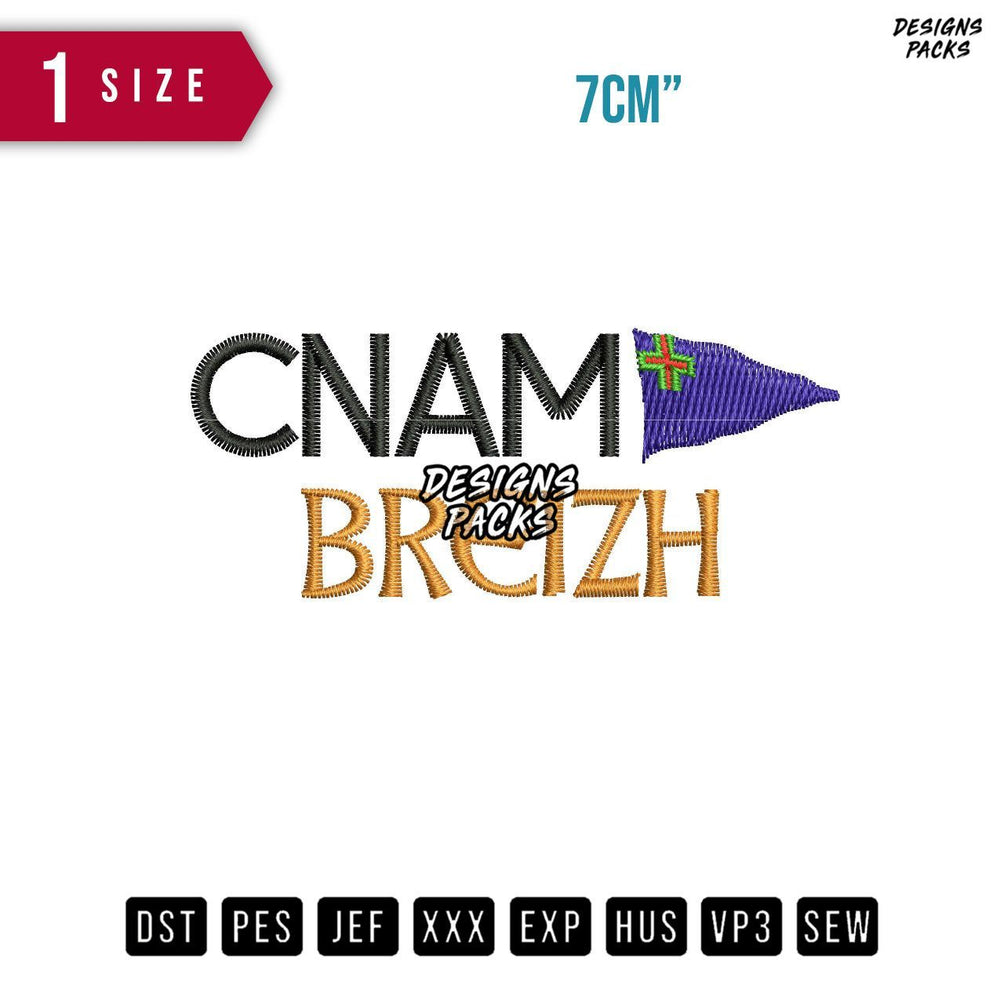 Cnam Breizh Embroidery Design