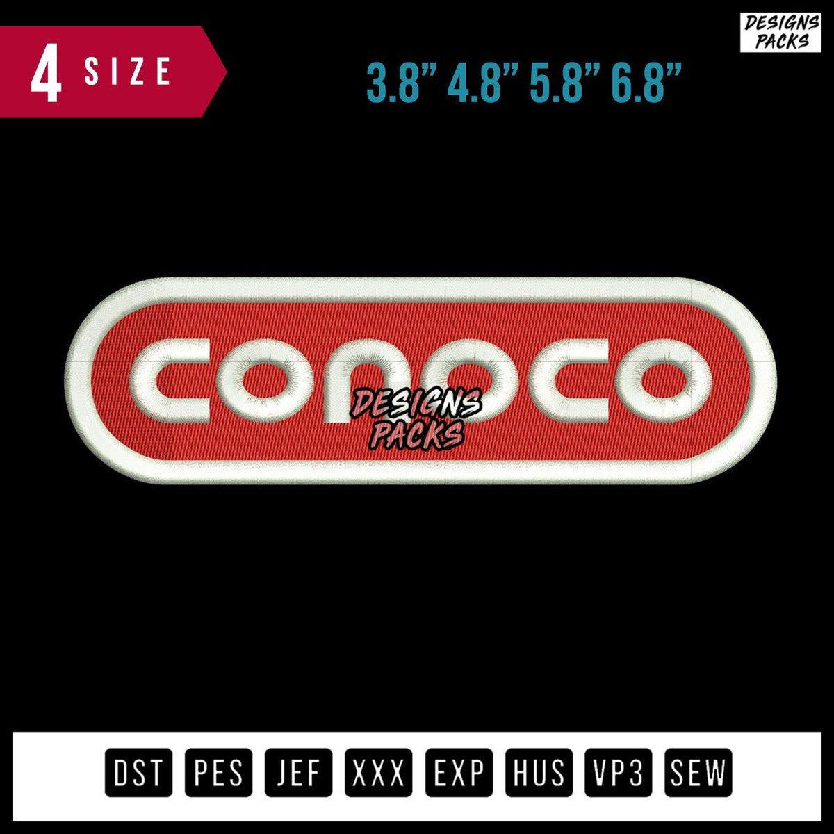 Conoco Embroidery Design