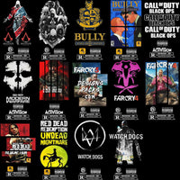 Load image into Gallery viewer, 20 Popular Video Games Streetwear Gaming Designs Bundle PNG
