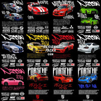 Load image into Gallery viewer, 29 Popular Streetwear Cars Designs Bundle PNG + PSD
