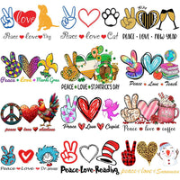 Load image into Gallery viewer, 99 Peace Love Designs Bundle PNG
