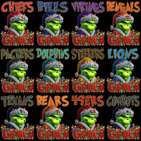 Load image into Gallery viewer, 32 Christmas Grinch Football Teams Designs Bundle PNG
