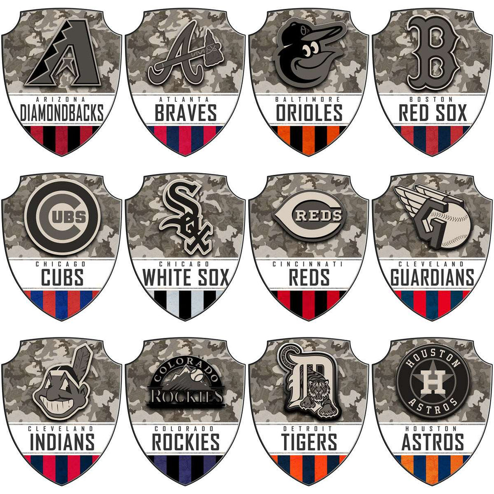 30 Baseball Camo Badge Teams Military Shield Designs Bundle PNG