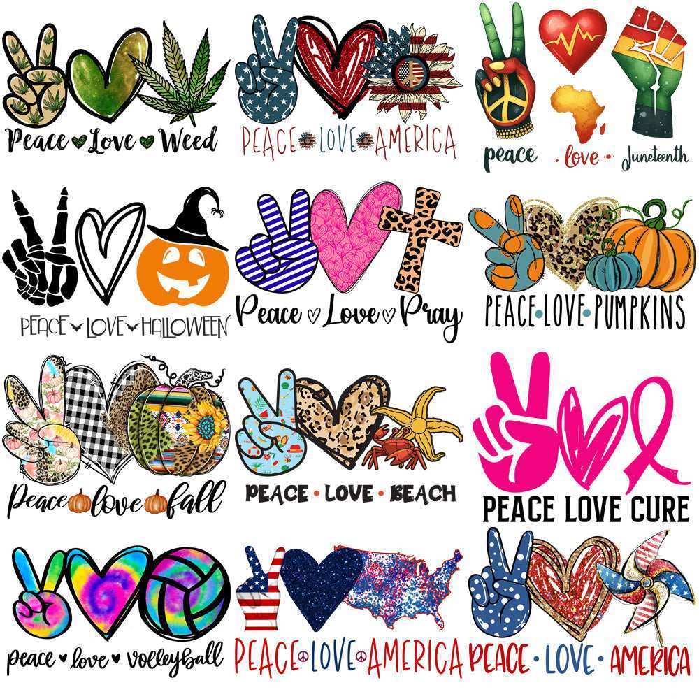 99 Peace Love Designs Bundle PNG