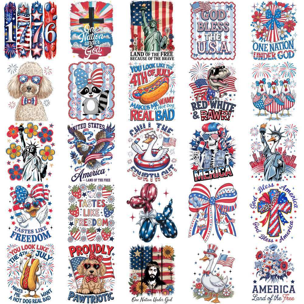 200 4th of July Patriotic USA Festive Designs Bundle PNG