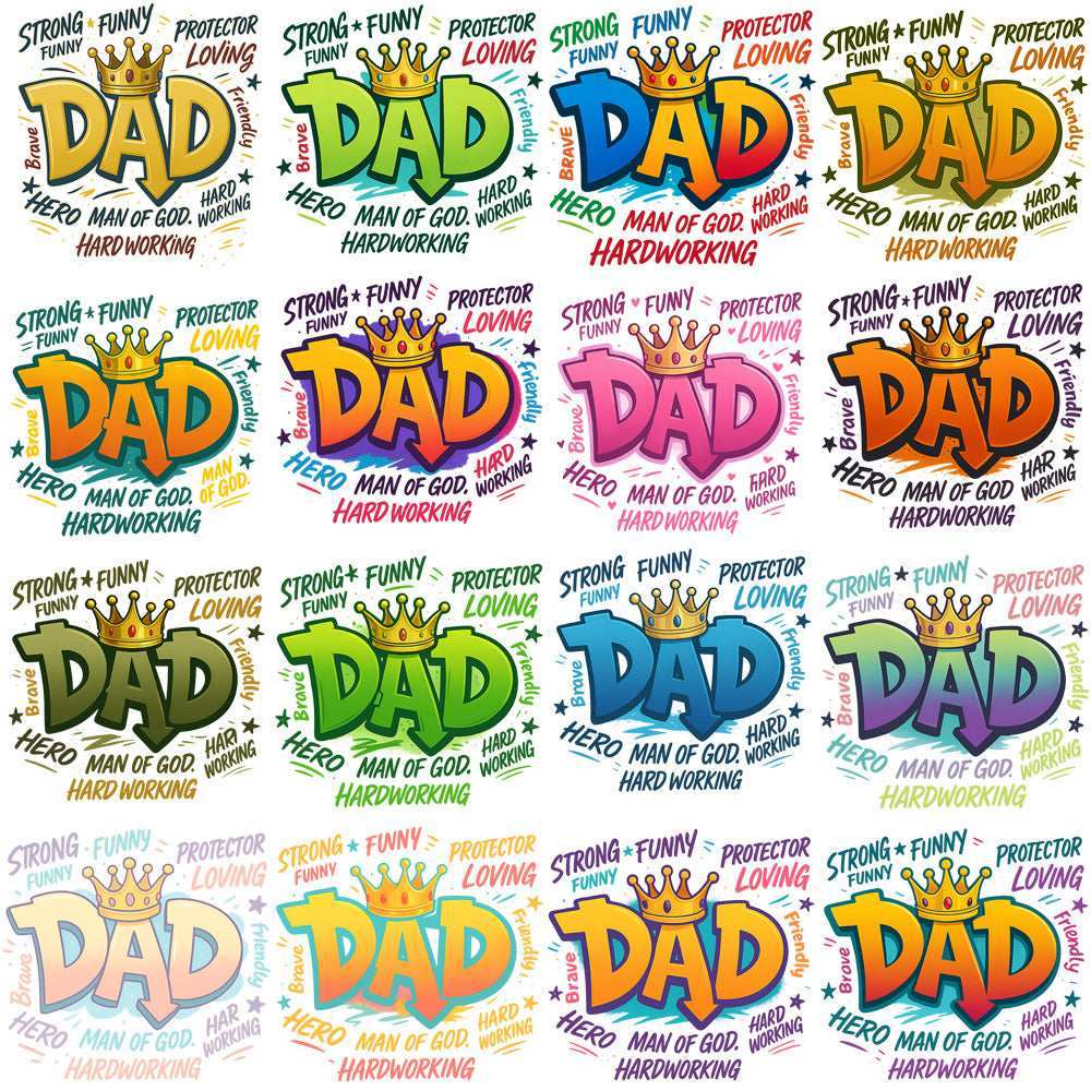 40 Graffiti Dad Father's Day Designs Bundle PNG