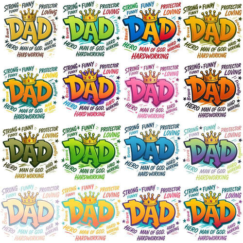 40 Graffiti Dad Father's Day Designs Bundle PNG