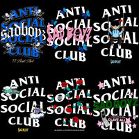 Load image into Gallery viewer, 9 Sad Boy Anti Social Club Streetwear Designs Bundle PNG
