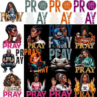 Load image into Gallery viewer, 45 PRAY Faith Religion Designs Bundle PNG
