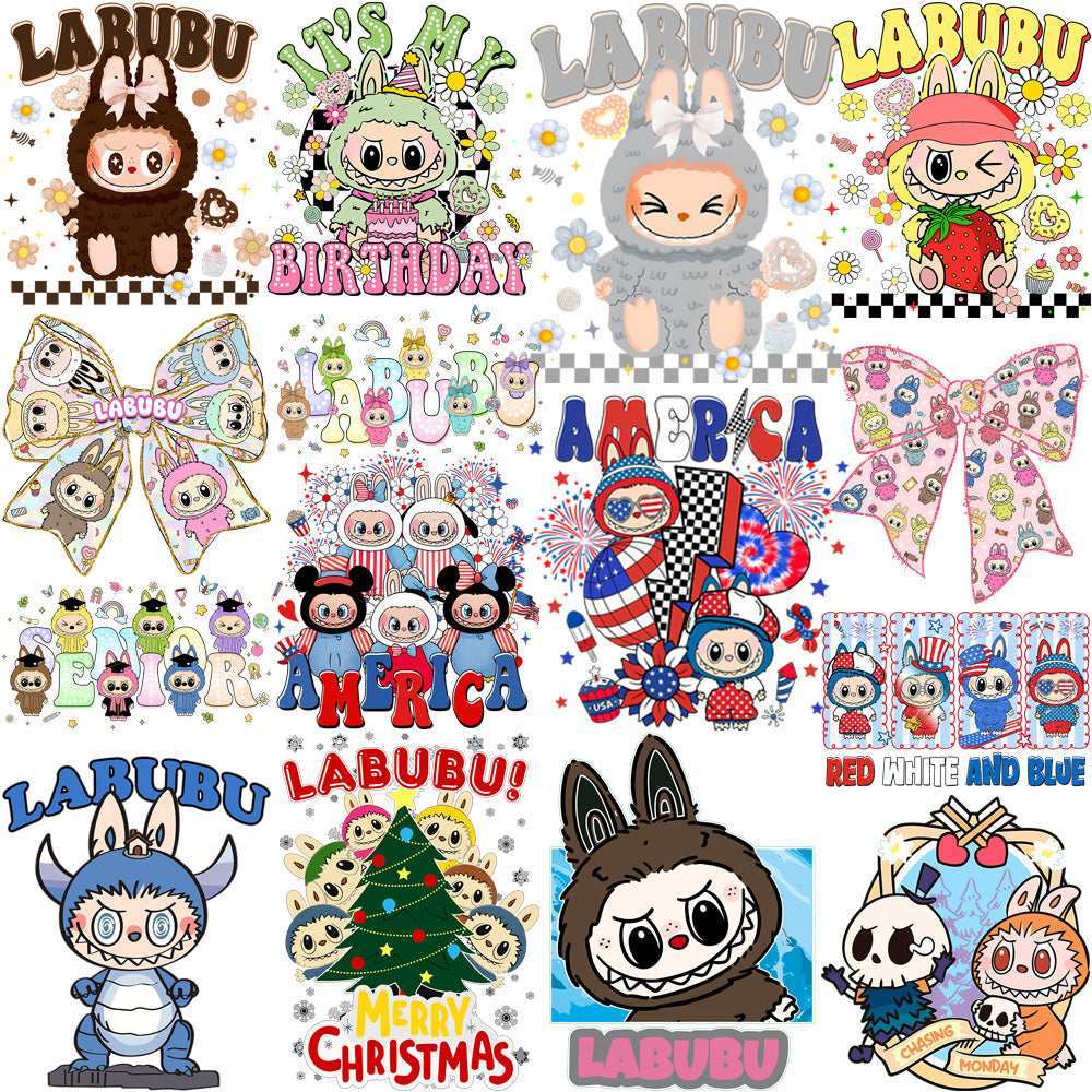 44 Cartoon LABUBU Pop Culture Designs Bundle PNG