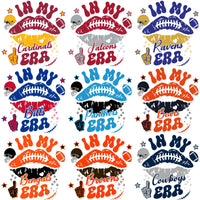 Load image into Gallery viewer, 32 In My Era Football Teams Kiss Designs Bundle PNG
