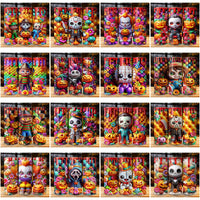 Load image into Gallery viewer, 25 CUTE Horror VILLAINS Halloween Tumbler Wrap Bundle JPG
