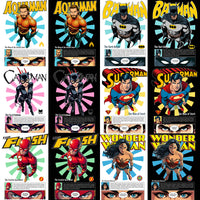 Load image into Gallery viewer, 11 Comics DC Super Heroes Streetwear BLACK/WHITE Designs Bundle PNG
