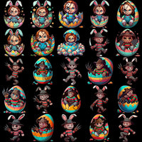 Load image into Gallery viewer, 120 Horror Slashers Easter Day Designs Bundle PNG
