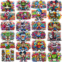 Load image into Gallery viewer, 60 Cartoons Graffiti Wall Designs Bundle PNG
