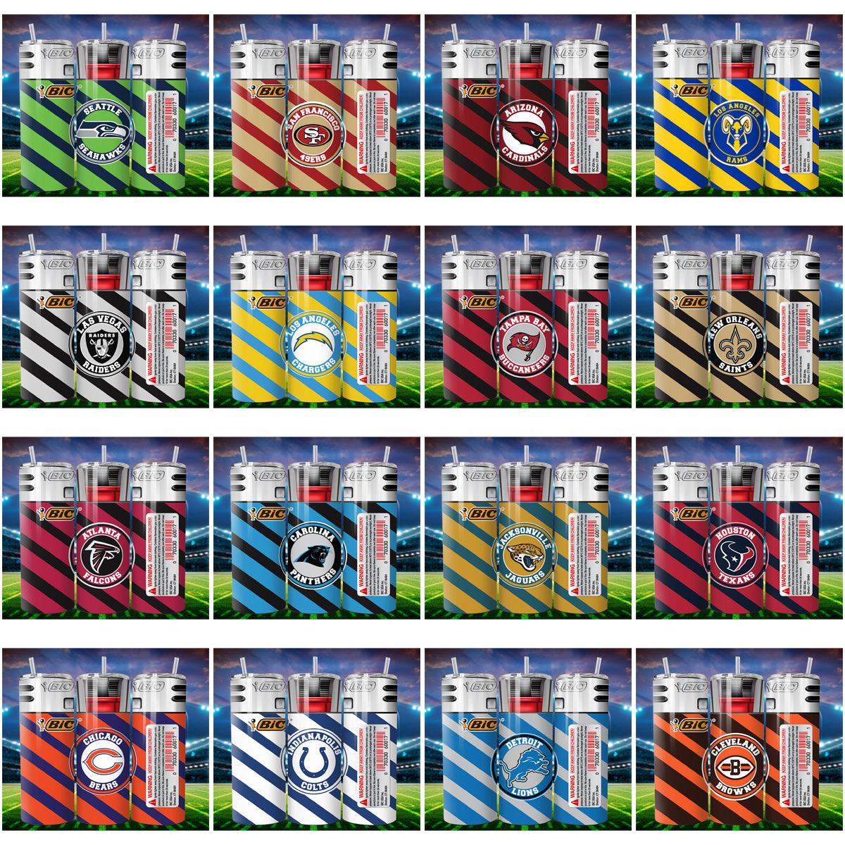 30 BIC FOOTBALL Teams Tumbler Wrap Bundle JPG