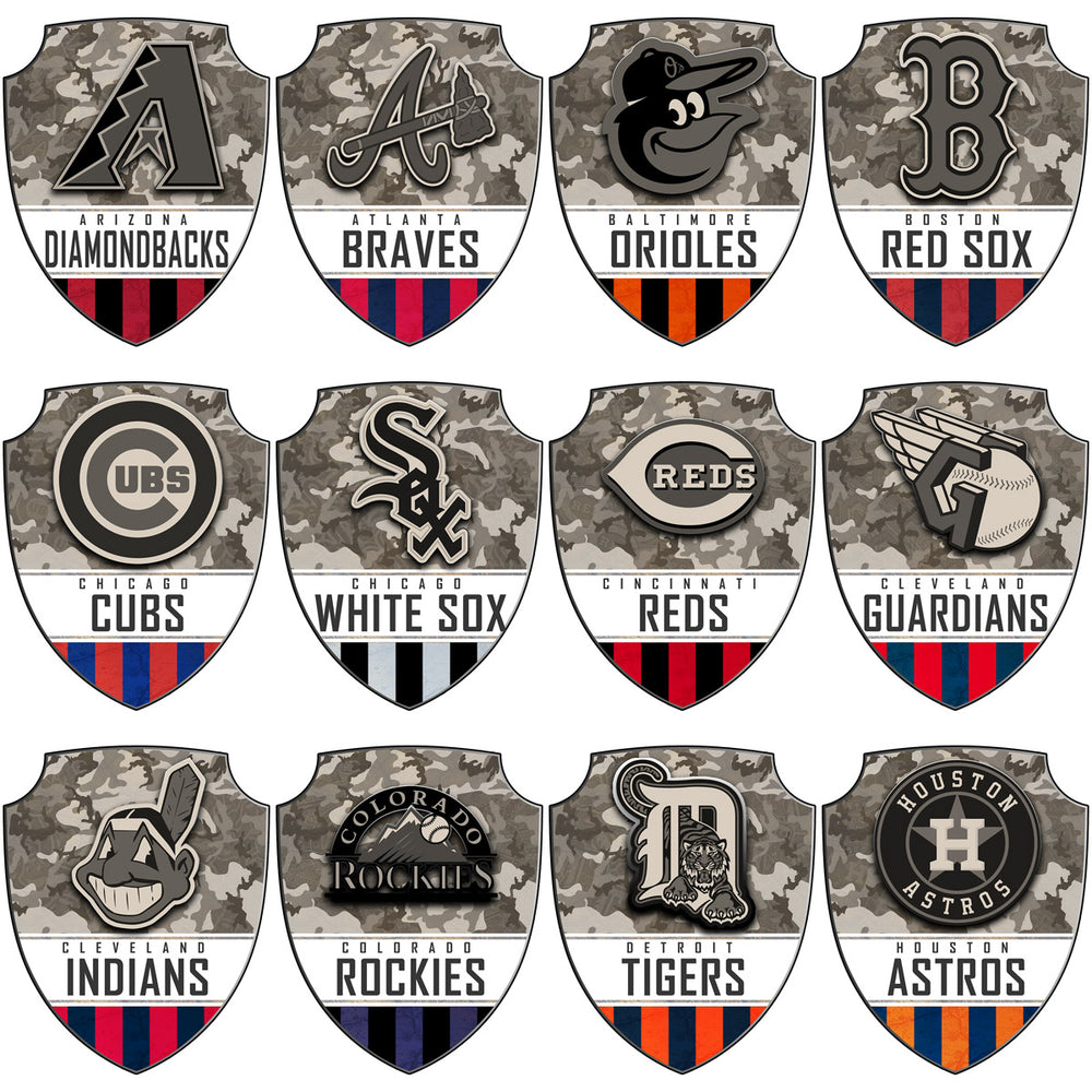 30 Baseball Camo Badge Teams Military Shield Designs Bundle PNG