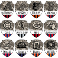 Load image into Gallery viewer, 30 Baseball Camo Badge Teams Military Shield Designs Bundle PNG

