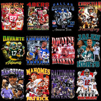 Load image into Gallery viewer, 40 Football Players &amp; Teams Bootleg Designs Bundle PNG

