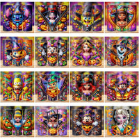 Load image into Gallery viewer, 72 Halloween Zipper Cartoons Tumbler Wrap Bundle JPG
