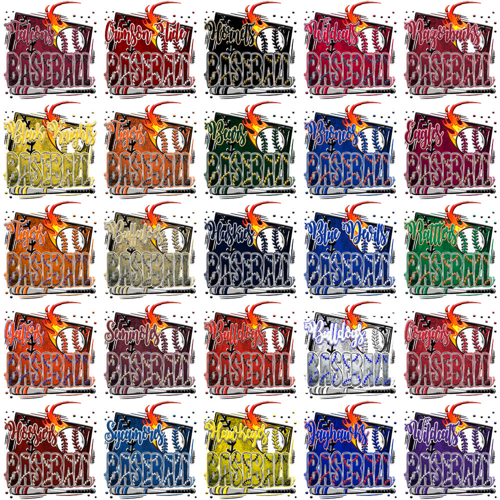 62 College NCAA Teams Baseball Plate Designs Bundle PNG